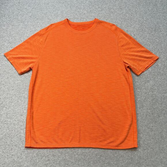 Tommy Bahama T-Shirt Mens L Orange Breezway Short Sleeve Crew Neck Textured Knit - Picture 1 of 11